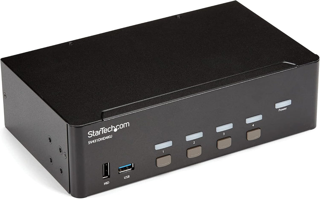 StarTech.com StarTech.com 4-Port Dual Monitor HDMI KVM Switch with Audio & USB 3.0 hub - 4K 30Hz - 4 PC Mac Computer KVM Switch Box for HDMI Display , TAA (SV431DHD4KU)