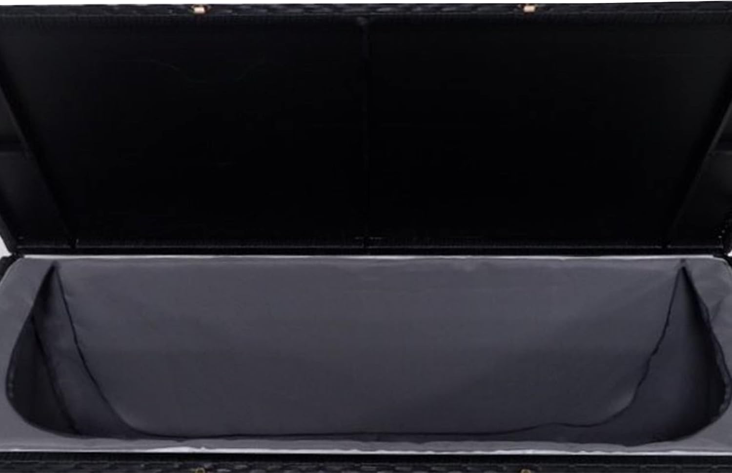 Oakland Living Black Outdoor Storage Box, Wicker-Rattan Bench for Patio, Deck, Pool, Yard & Garden, 113 Gallon