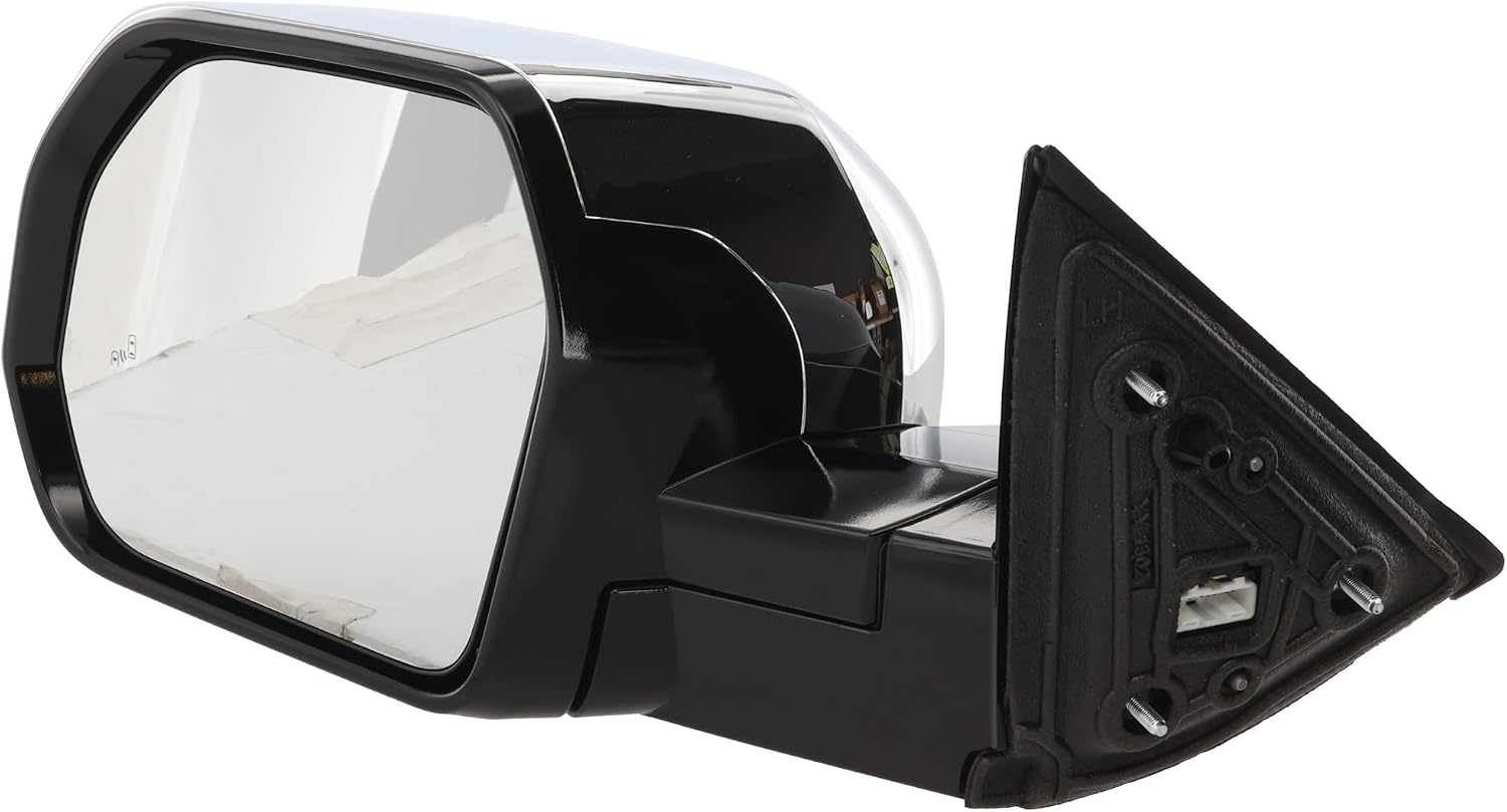 Garage-Pro Driver Side Power Heated Mirror for Toyota Tundra 2022-2024 Power Fold With Signal Light, Blind Spot Monitor & Memory; Without Auto-Dimming Chrome