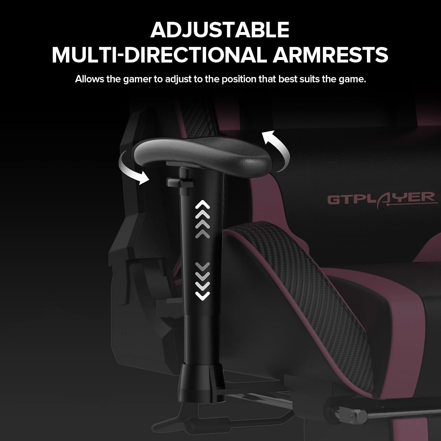 GTPLAYER Gaming Chair with Footrest Speakers Video Game Chair Bluetooth Music Heavy Duty Ergonomic Computer Office Desk Chair