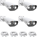 ZOSI 4PK 4K 8MP PoE Security IP Camera with Ethernet Cables Bullet PoE Camera Outdoor with Starlight Night Vision,Motion Detection,Smart Light Alarm,IP66 Weatherproof, Only Work with ZOSI 4K PoE NVR