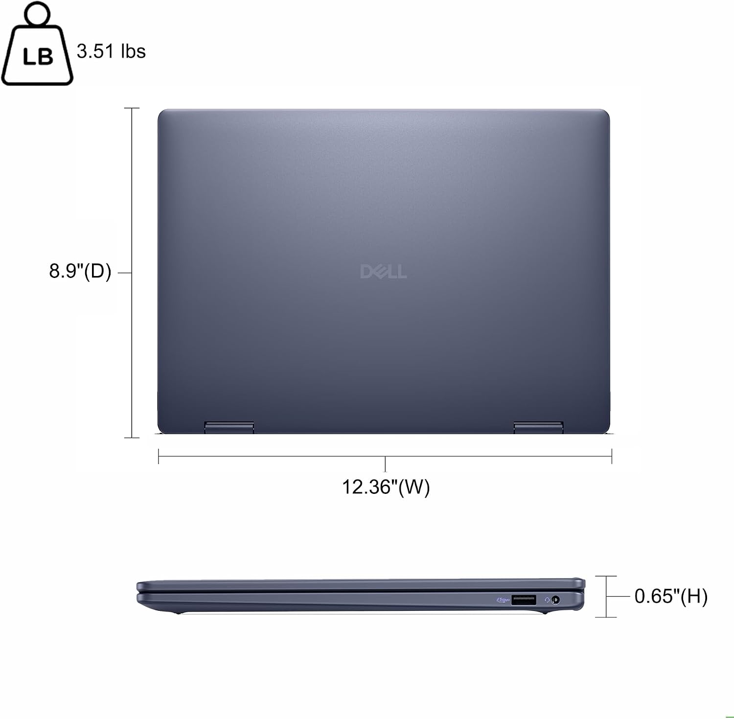 Dell Inspiron 14 Plus 2-in-1 Laptop 14' WUXGA Touch AMD 8-core Ryzen AI 7 350 Up to 50 Tops (>i7-12700H) 16GB DDR5 1TB SSD Backlit for Designer Business Professional Win11Pro