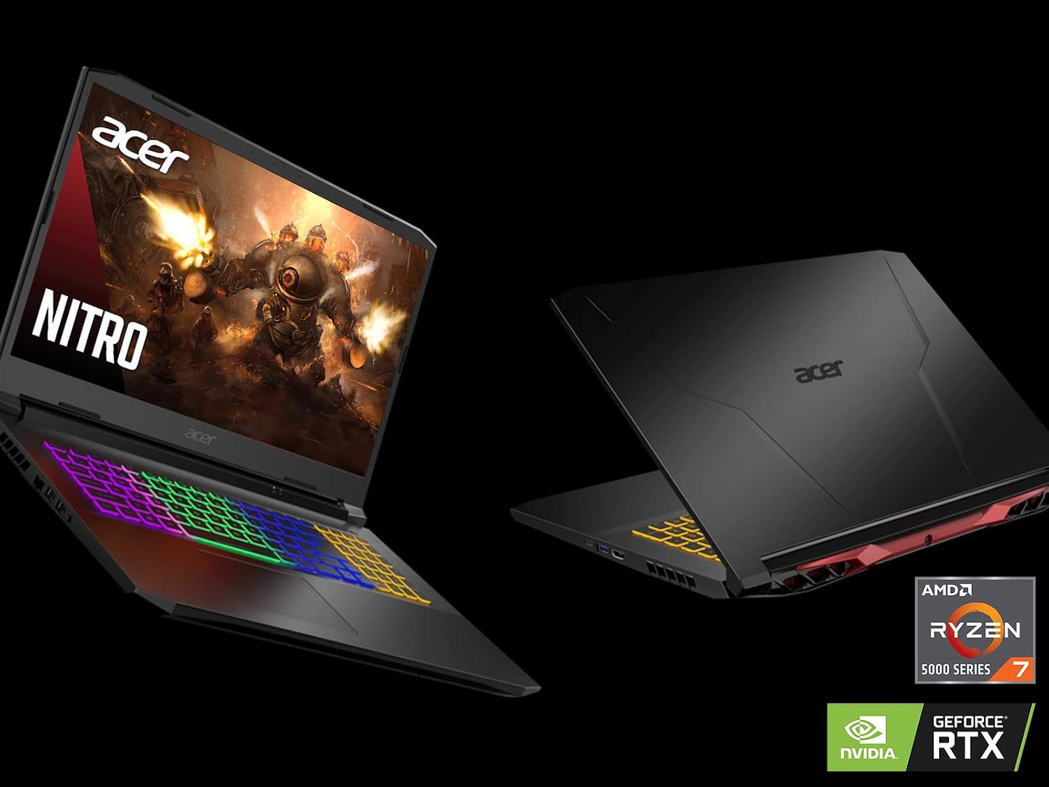 acer Nitro 5 AN517-41-R3NX Gaming Laptop, AMD Ryzen 7 5800H Octa-Core CPU | NVIDIA GeForce RTX 3080 Laptop GPU | 17.3' FHD 360Hz IPS 3ms Display | 16GB DDR4 | 1TB NVMe SSD | WiFi 6 | RGB Keyboard