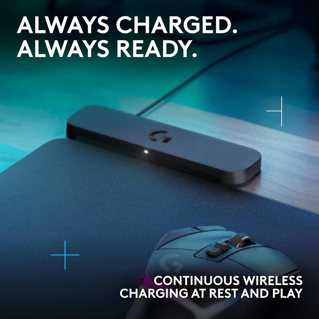 Logitech G309 Lightspeed Wireless Gaming Mouse + Powerplay 2 Wireless Charging Mouse Pad Bundle - Black