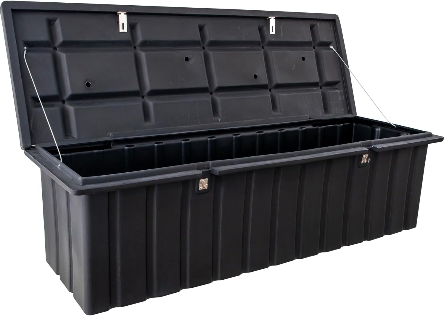 Buyers Products 1712260 Black Poly All-Purpose Storage Chest , 18.8 cu. ft, Made In The USA, Dent-Resistant Lockable Storage Box for Truck, Trailer, Dock, or Deck, High-Density Polyethylene