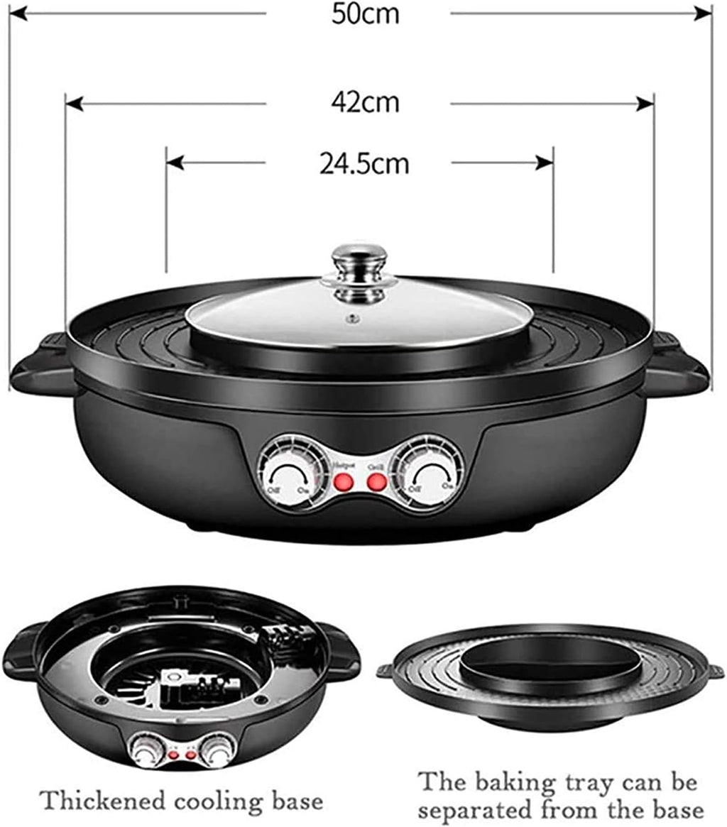 1200W Smokeless Electric Grill Plate Non Stick Griddle Plate Indoor BBQ Family Health Grill for Home Outdoor Courtyard Dinner,Household Nonstick Electric Griddle