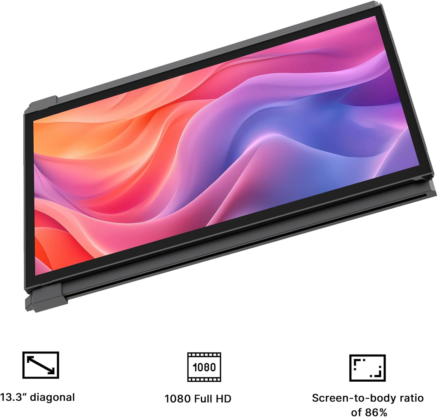 Portable Monitor for Laptops, New Mobile Pixels Duex Plus DS 13.3' Full HD IPS Dual Laptop Monitor, USB C/HDMI Plug and Play Laptop Screen Extender,Windows/Mac/Android/Switch Compatible