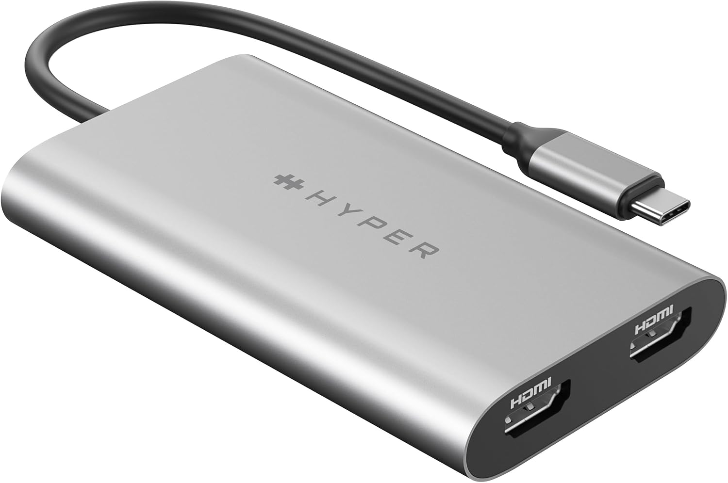 Hyper HyperDrive Dual USB to HDMI Adapter — 4K HDMI Splitter w/ 100W Power Delivery Charging – Seamless Plug & Play Compatible w/ M1, M2, M3, and M4 MacBook, Windows, Chromebook