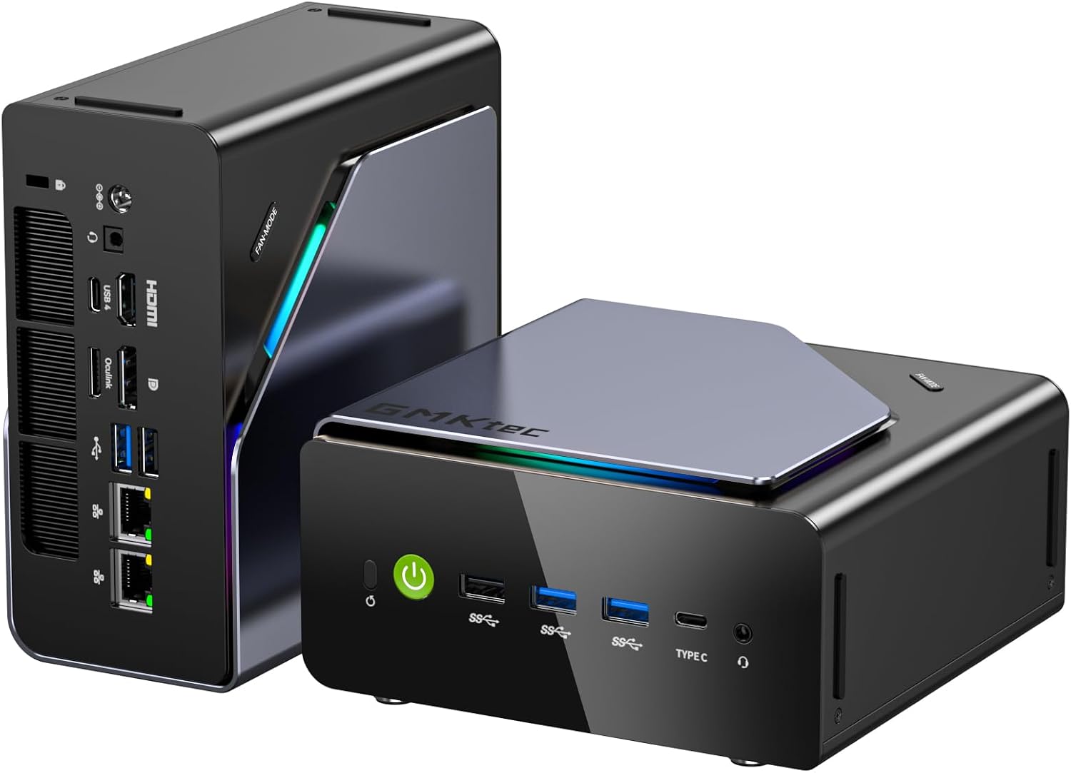 GMKtec Gaming Mini PC AMD Ryzen 7 H 255 (Upgraded 8745HS) 32GB DDR5 1TB SSD, Desktop Computer 3XM.2 2280 Expansion, Oculink, Dual NIC 2.5G, HDMI 2.1, USB4 K12