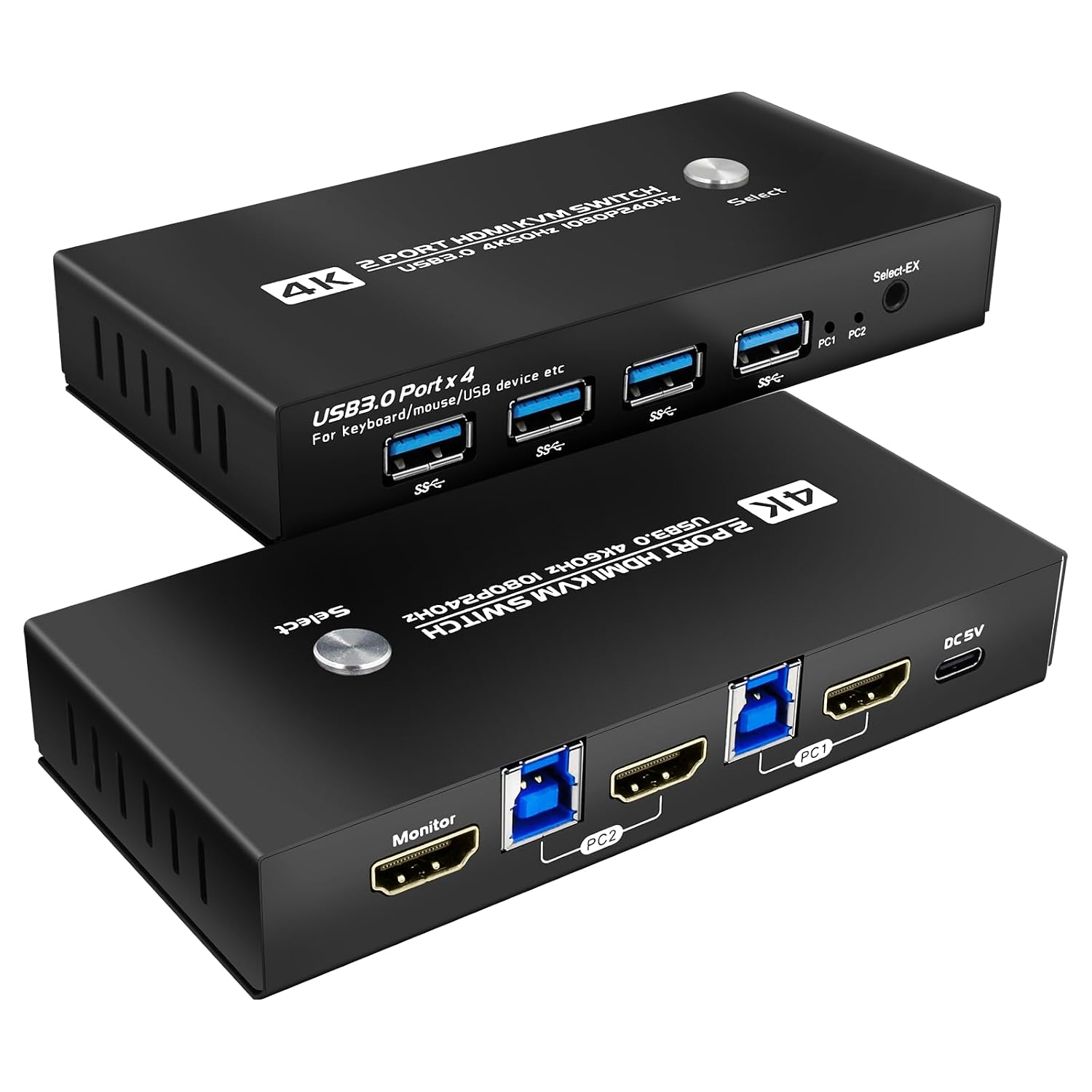 Hdmi kvm Switch 1 Monitors 2 Computers 4k 60hz kvm Switch Single Monitor hdmi 2k 120hz