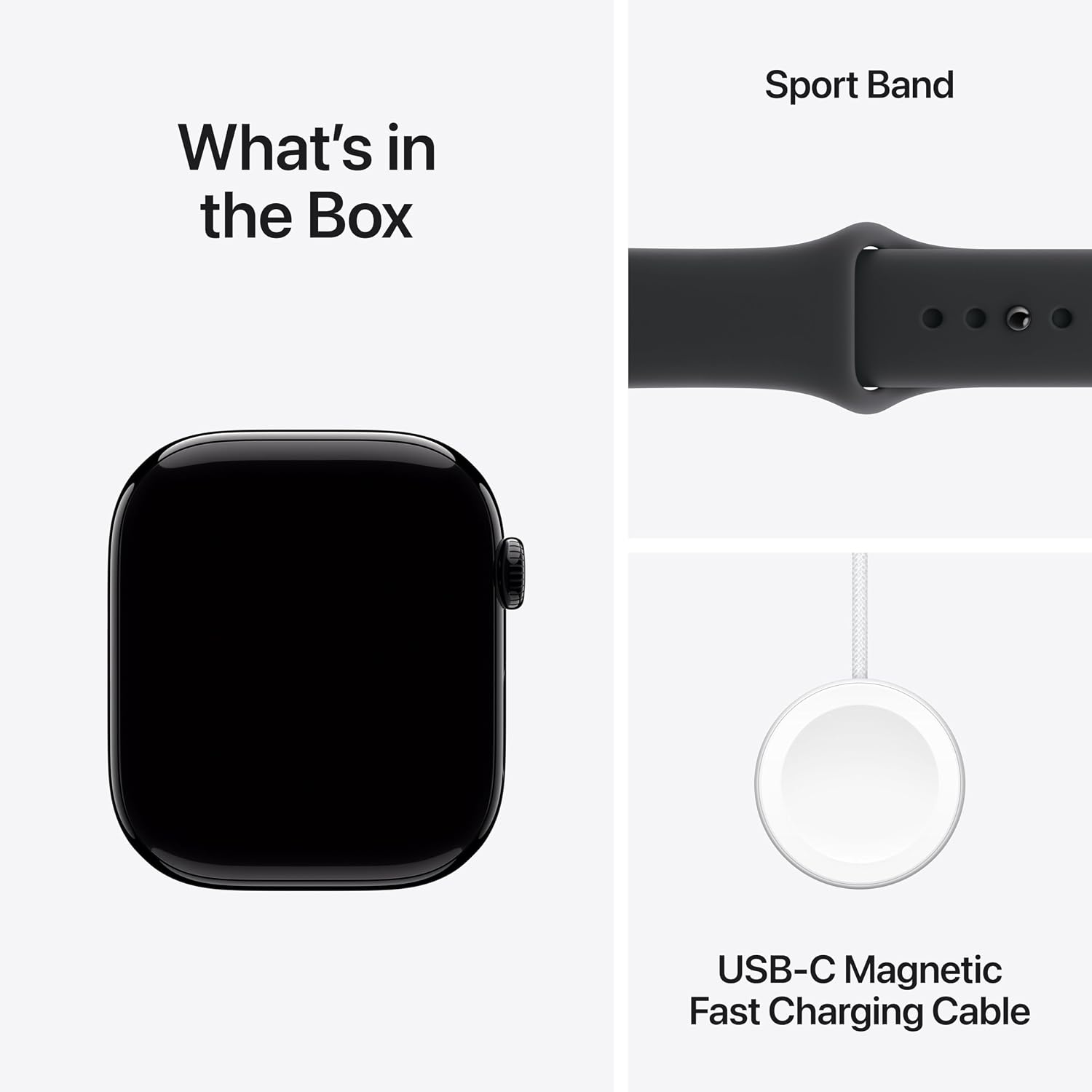 Apple Watch Series 11 [GPS 46mm] Smartwatch with Jet Black Aluminium Case with Black Sport Band - M/L. Sleep Score, Fitness Tracker, Health Monitoring with AppleCare+ (2 Years)