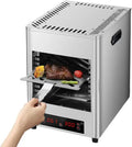 Electric Steak Grill for Indoor Use, 1700W Automatic Steak Smokeless Grill with Touch Panel - 100-800℃ Adjustable Temperature & 30Mins Timer, Countertop Oven for Beef Chicken Vegetables,B