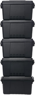 Plano 5 Pack Small Sportsman's Trunk for Outdoor Gear and Tools with Integrated Easy-Glide Wheels for Smooth Transport, Black