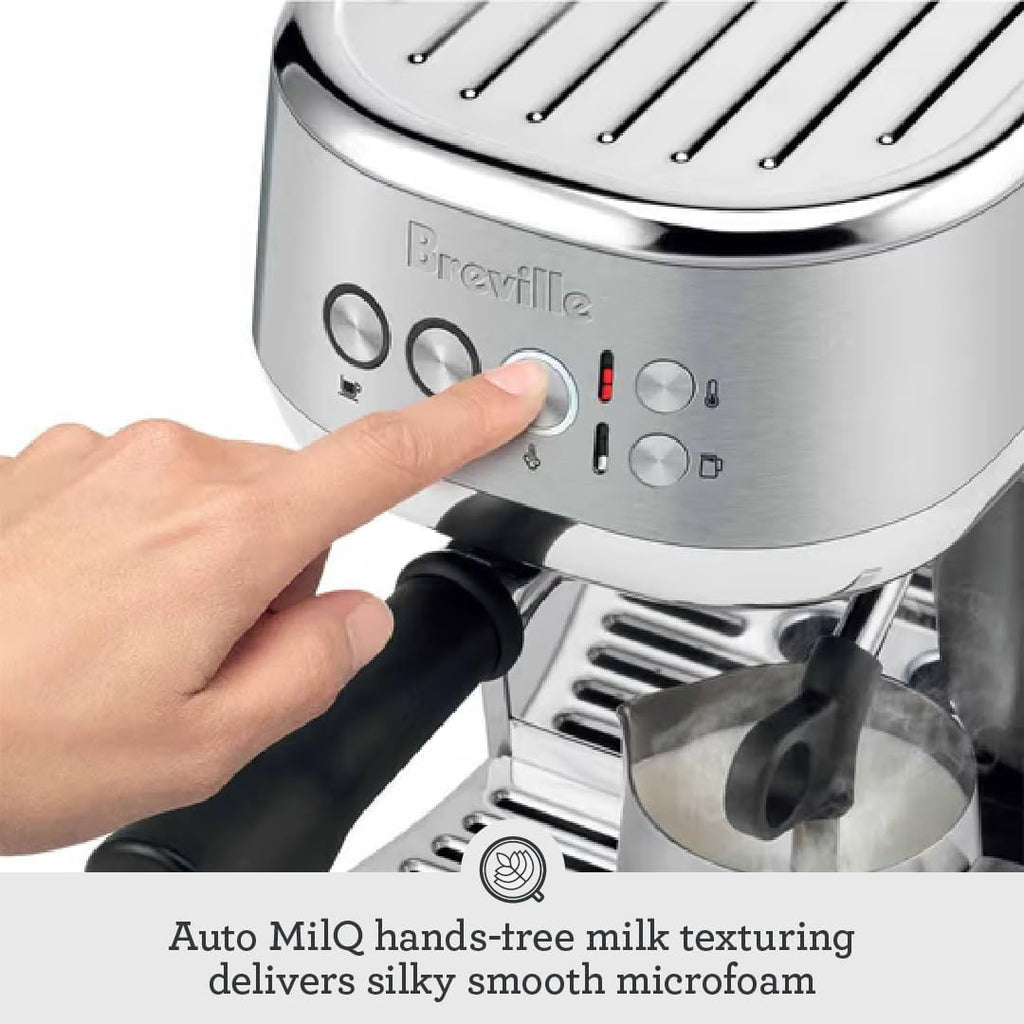 Breville RM-BES500BSS1BUS1 Bambino Plus Espresso Machine, Brushed Stainless Steel (Certified Remanufactured)