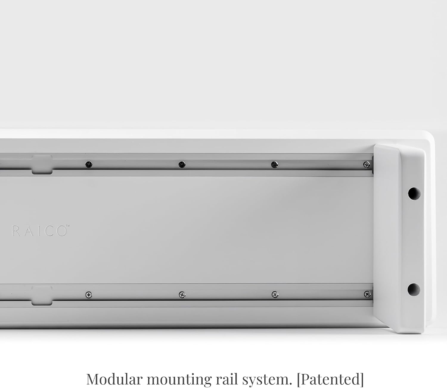 Raico Desk Cockpit Shelf Monitor Stand System Dual Screen Setup Wood Large Desk Accessory Organizer Unit (Matte White, Full Length v2 | 45.7 Inches)