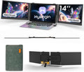Used Very Good Triple Laptop Screen Extender 14-inch, 2026 Upgraded Ultra-Slim 1080P FHD Displays for Laptop, Ultra-Light Triple Monitor for 13.3-17.3' Laptops, Compatiable with Windows/Mac/Chrome OS