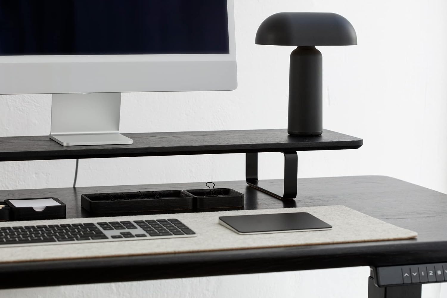 Oakywood Dual Monitor Stand - Handmade in EU - Natural Wood Monitor Stand Riser - Laptop Accessories – 220 lbs (100 kg) Capacity - 41.3'x9' (105x23 cm) – 100% Natural Black Stained Oak