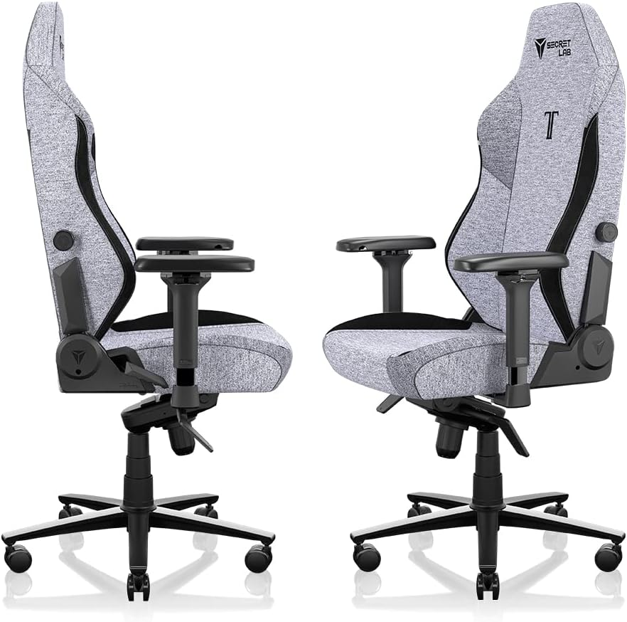 Secretlab Titan Evo Cookies & Cream Gaming Chair - Reclining, Ergonomic & Heavy Duty Computer Chair with 4D Armrests, Magnetic Head Pillow & Lumbar Support - Big and Tall 395 lbs - Gray - Fabric