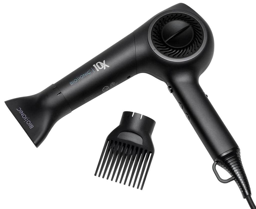 Bio Ionic 10X Ultralight Speed Hair Dryer, Blow Dryer with Adjustable Heat & Speed, Memory Function, Professional Hair Styling Tool for Fast, Frizz-Free Hairstyles