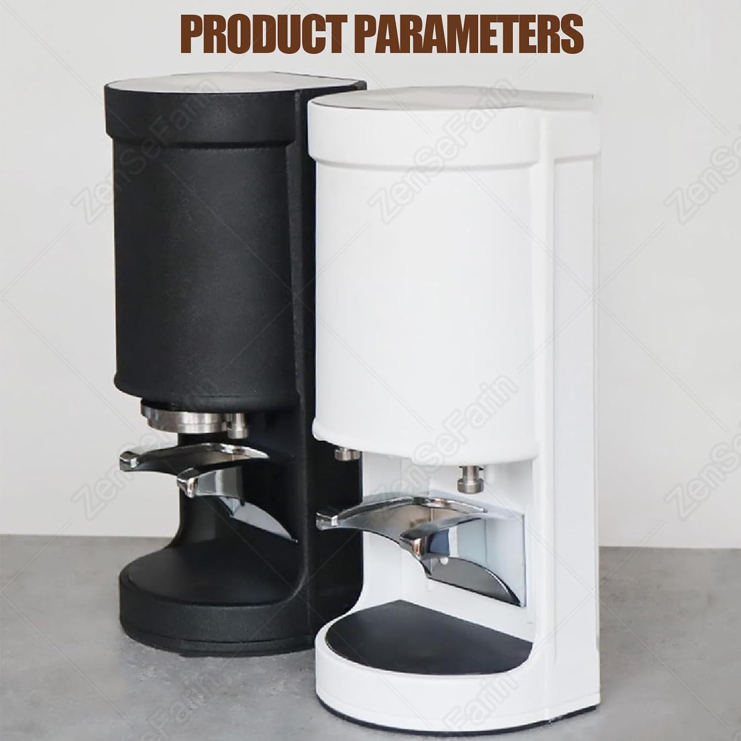 58mm Coffee Tamper,Automatic Electric Bean Powder Press Machine for Expresso,Coffee Tamper Machine,10-30kg Pressure,Adjustable Bracket Lift 1-3 Press Settings for Home and Office Black