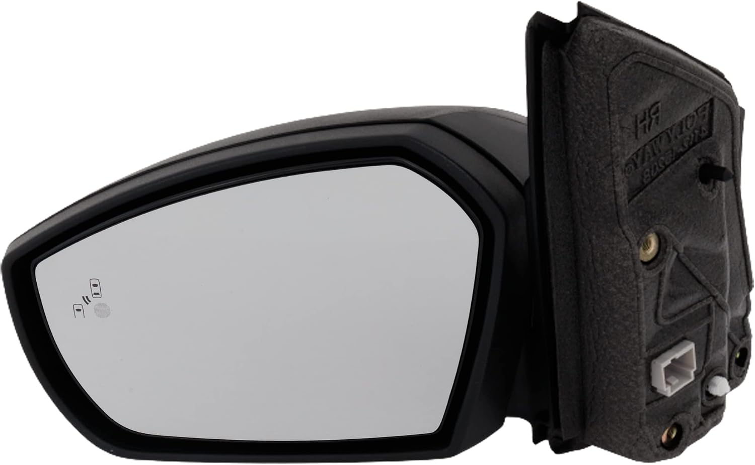 Kool Vue Driver Side Power Non-Heated Mirror for Ford Escape 2017-2019 With Blind Spot Monitor; Without Signal Light, Memory & Puddle Lamp Textured