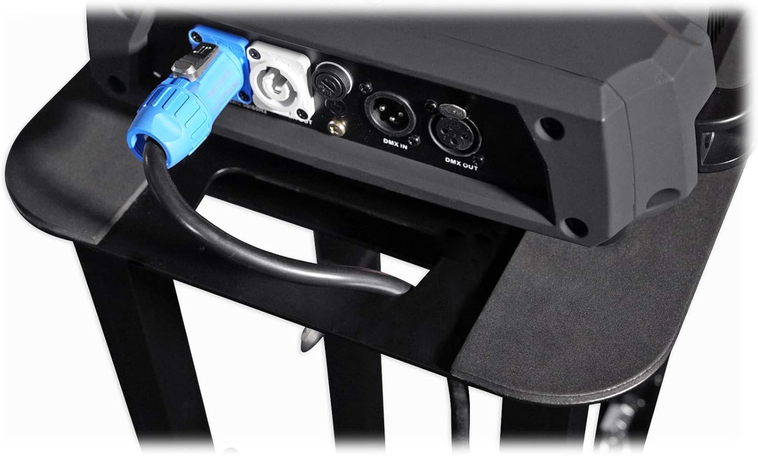 Rockville RTP32B Totem Pole Moving Head Light Stand, Adjustable 39 - 68.8 in, Black/White Scrims, Carry Bags, Tool‑Free Setup, 35mm Speaker Mount, for Mobile DJs & Events