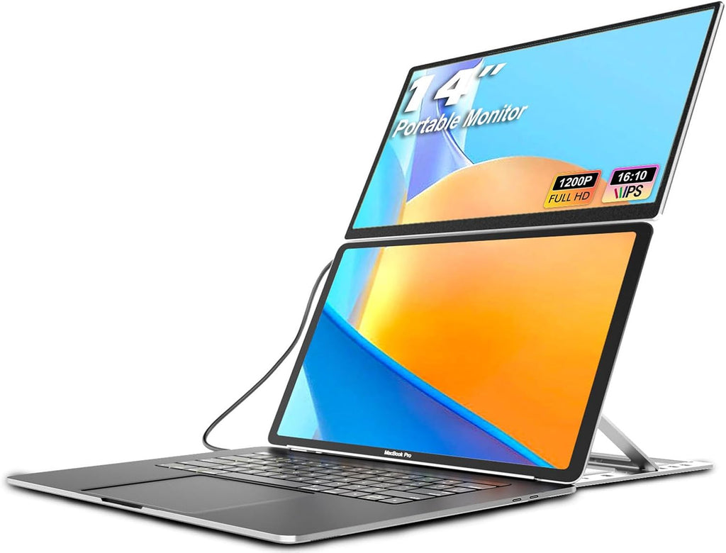 KEFEYA Laptop Screen Extender Portable Monitor, 14' FHD IPS 1200P Travel Dual Second Monitor for Laptop