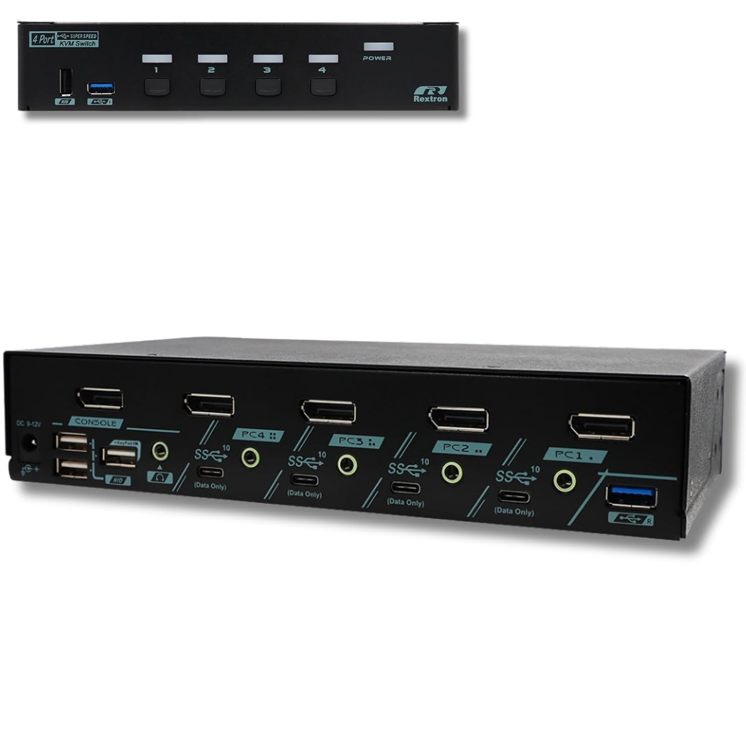 8K DisplayPort 1.4 KVM Switch for 4 Computers 1 Monitor, USB 3.2 Gen 2 (10 Gbps), HDCP 2.2 Compliant, EDID Emulator, Plug & Play, Ideal for Office, Gaming and Industrial Control, PAAG-ET3114B