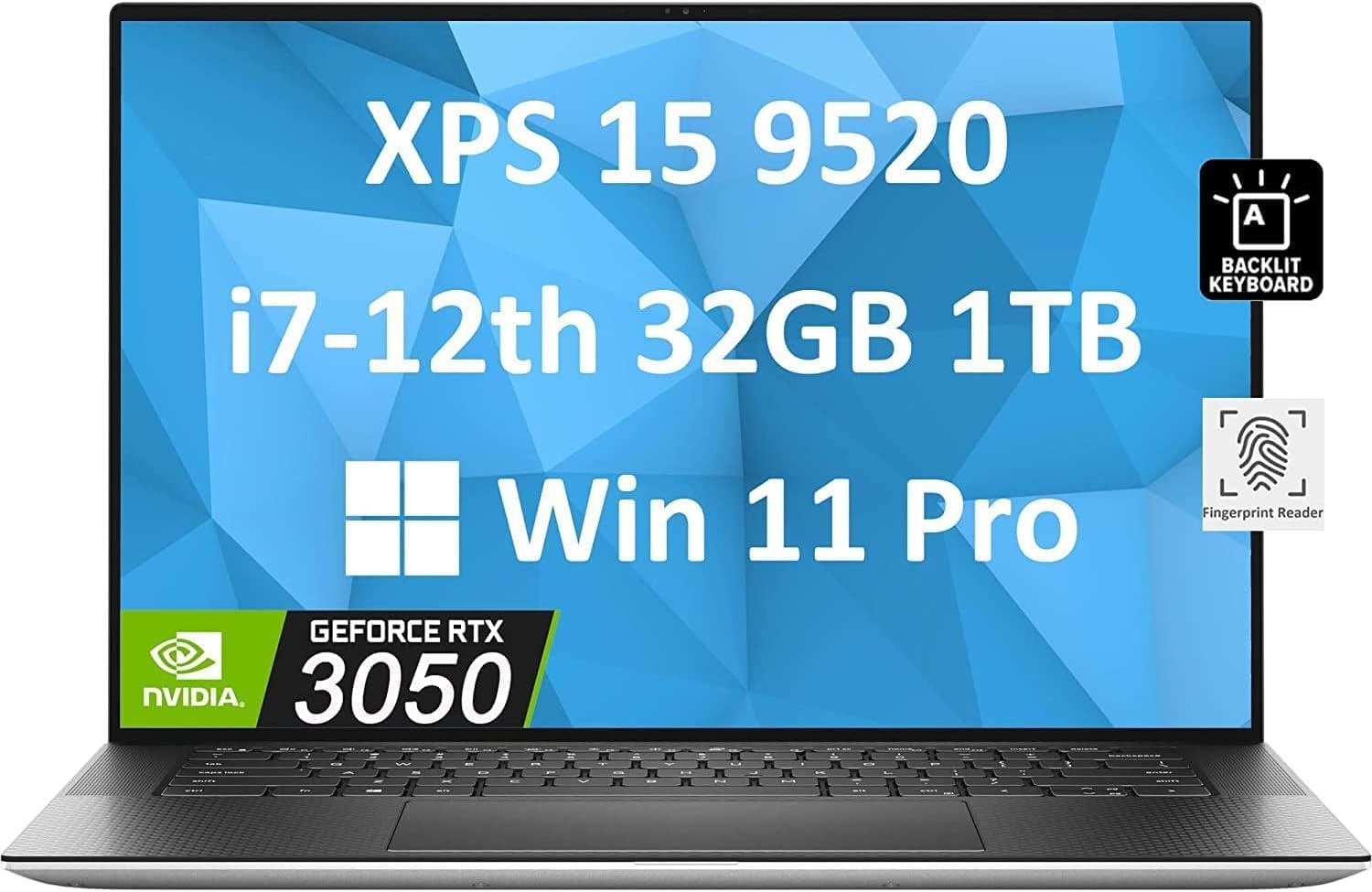 Dell XPS 15 9520 15.6' FHD+ (Intel 12th Gen 14-Core i7-12700H (Beat i9-11980HK), 32GB DDR5 RAM, 1TB SSD, RTX 3050) Business Laptop, Backlit, FP, Thunderbolt 4, Webcam, Win 11 Pro