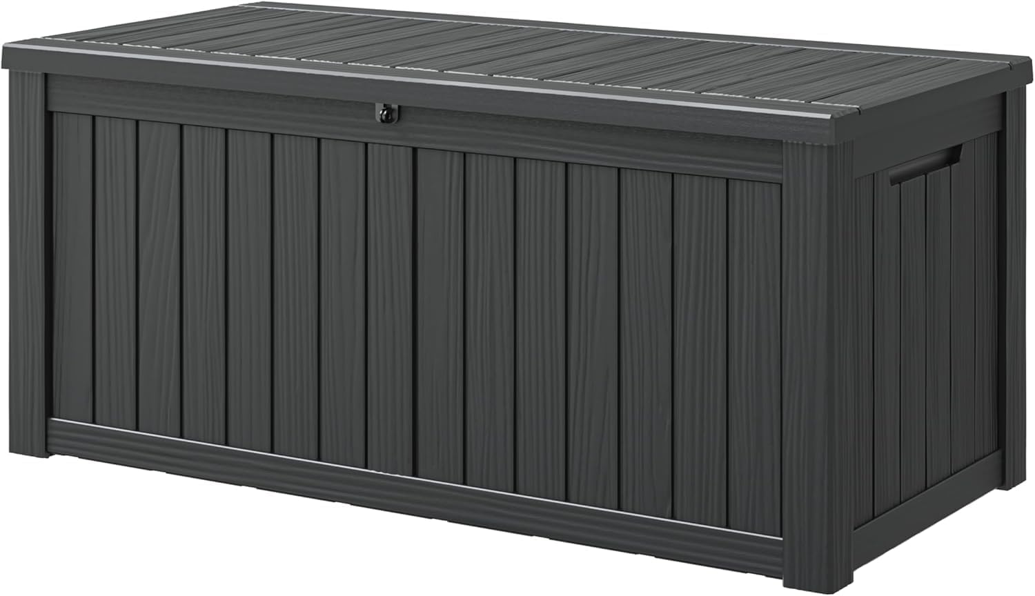 NUNU LAB 180 Gallon Outdoor Storage Box,Resin Large Sturdy Deck Box, Backyard Outside Storage Box Waterproof with Double Wall Panels,Package Delivery Box,Garden Box,Tool Box,Outdoor Hose Storage Bin