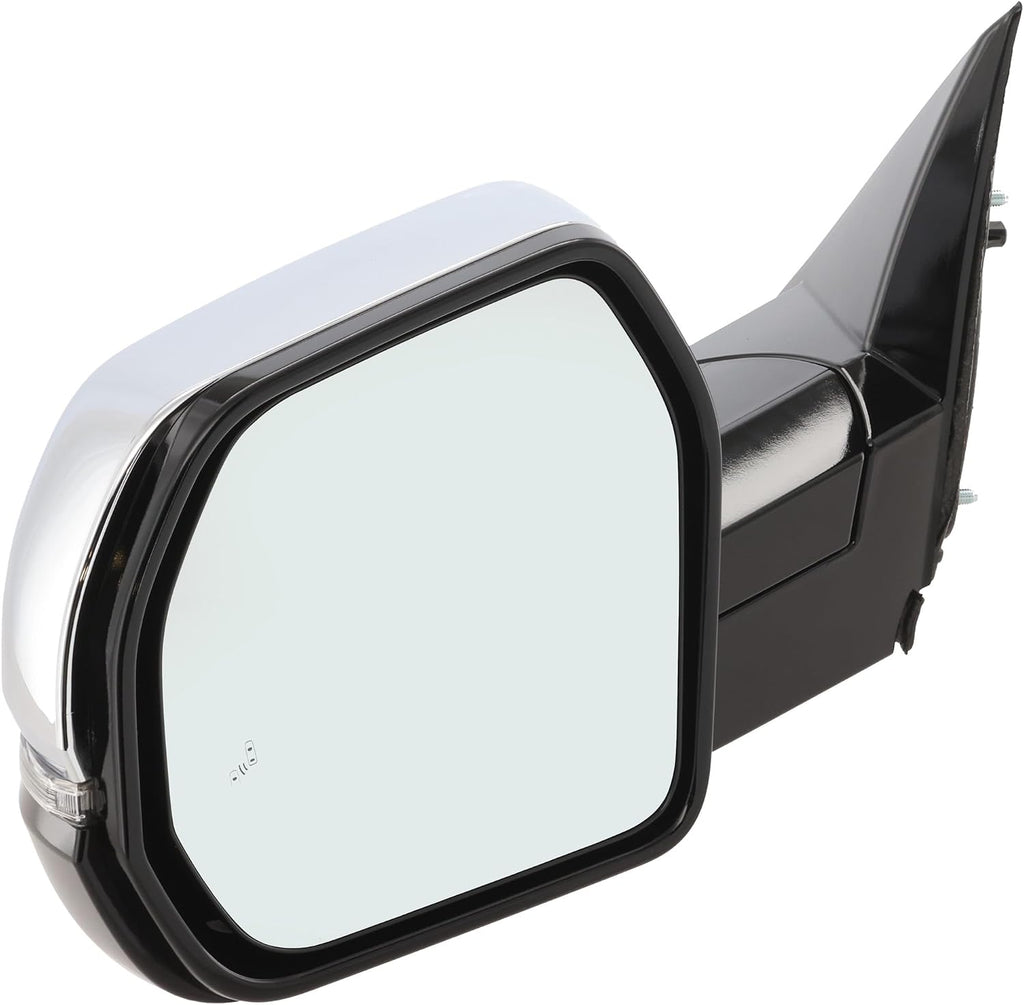Garage-Pro Driver Side Power Heated Mirror for Toyota Tundra 2022-2024 Power Fold With Signal Light, Blind Spot Monitor & Memory; Without Auto-Dimming Chrome