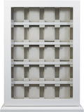 TIMELYBUYS 20 Piece White Wood Watch Display Wall Hanging Case and Storage Organizer Box and Stand for Oversized Watches