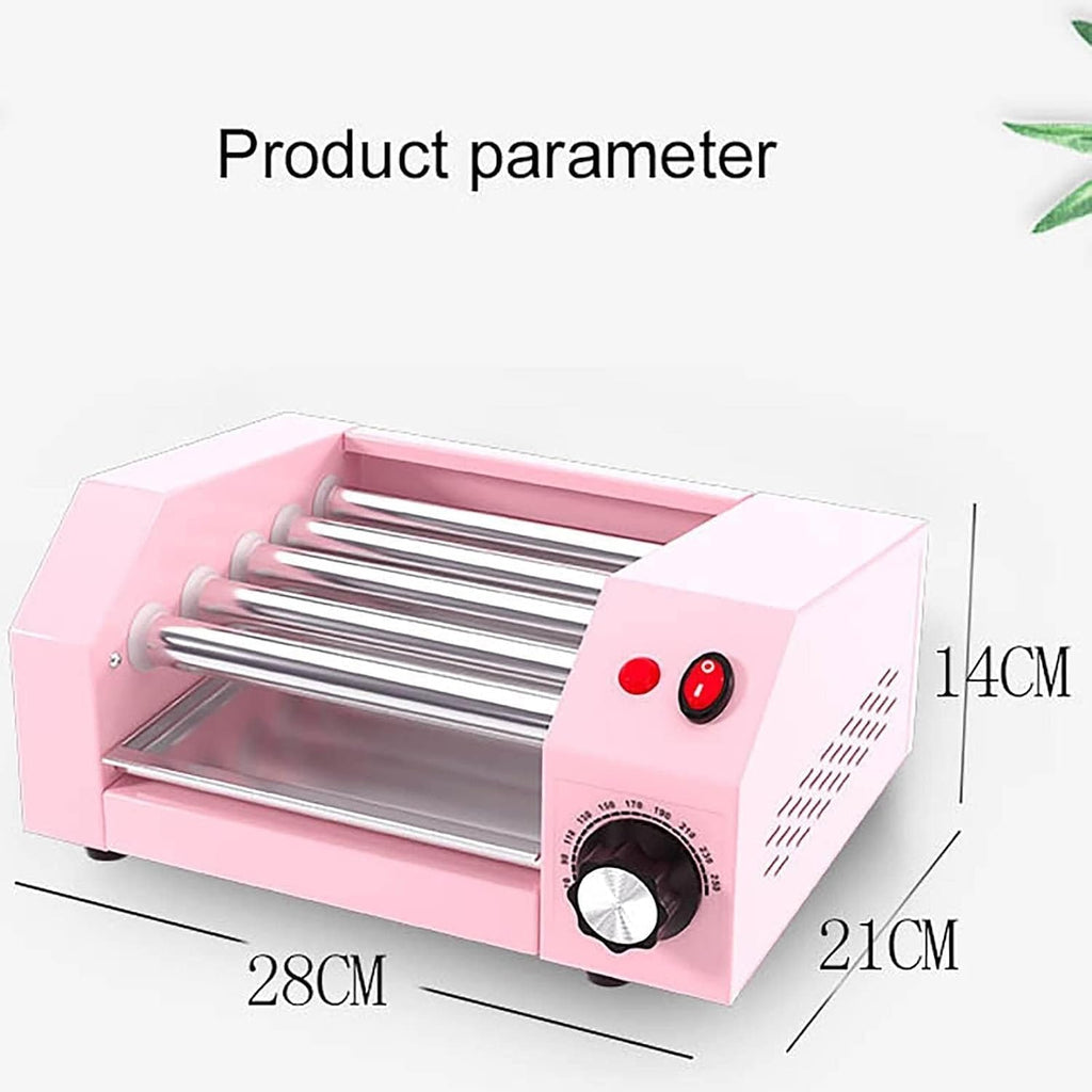 Countertop Hot Dog Roller Machine, Sausage Grill Cooker W, 0-250 Temperature Control, Sausage Roasting Hot Dog Electric Cooker(Blue)