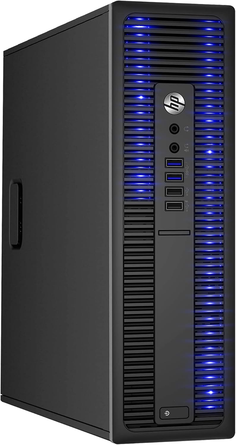 HP RGB Lights Desktop PC ProDesk Computer Intel Core i7 6th Generation Processor 16GB RAM 256GB SSD Windows 11 Gaming PC Keyboard & Mouse (Renewed)