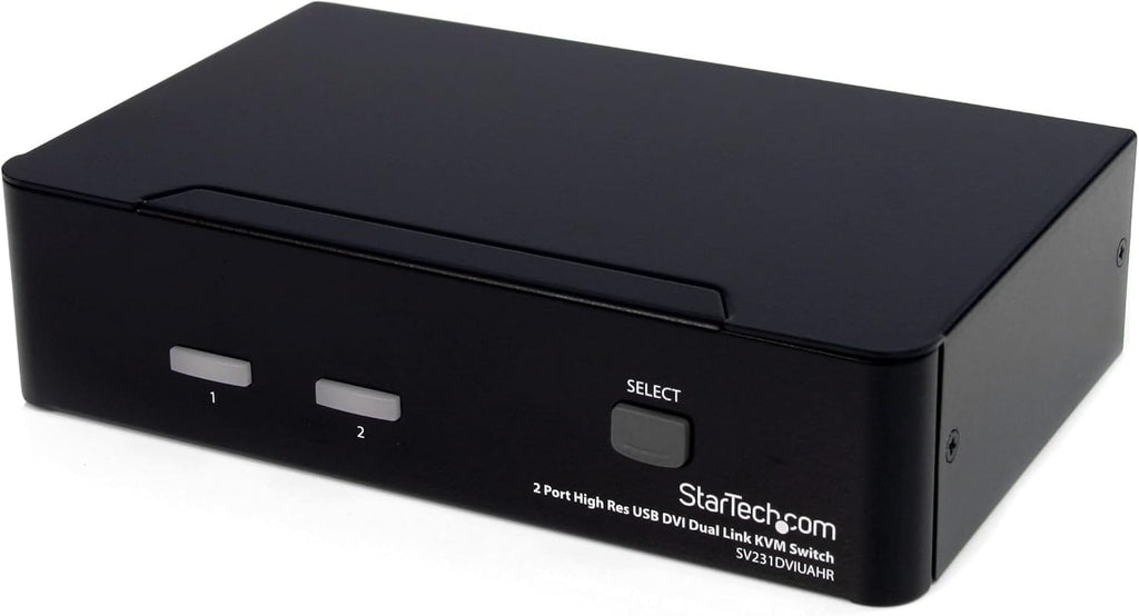 StarTech.com 2 Port DVI KVM Switch - USB DVI Dual Link - Hot-key & Audio Support - 2560x1600 @ 60Hz KVM Switch - KVM Video Switch (SV231DVIUAHR)