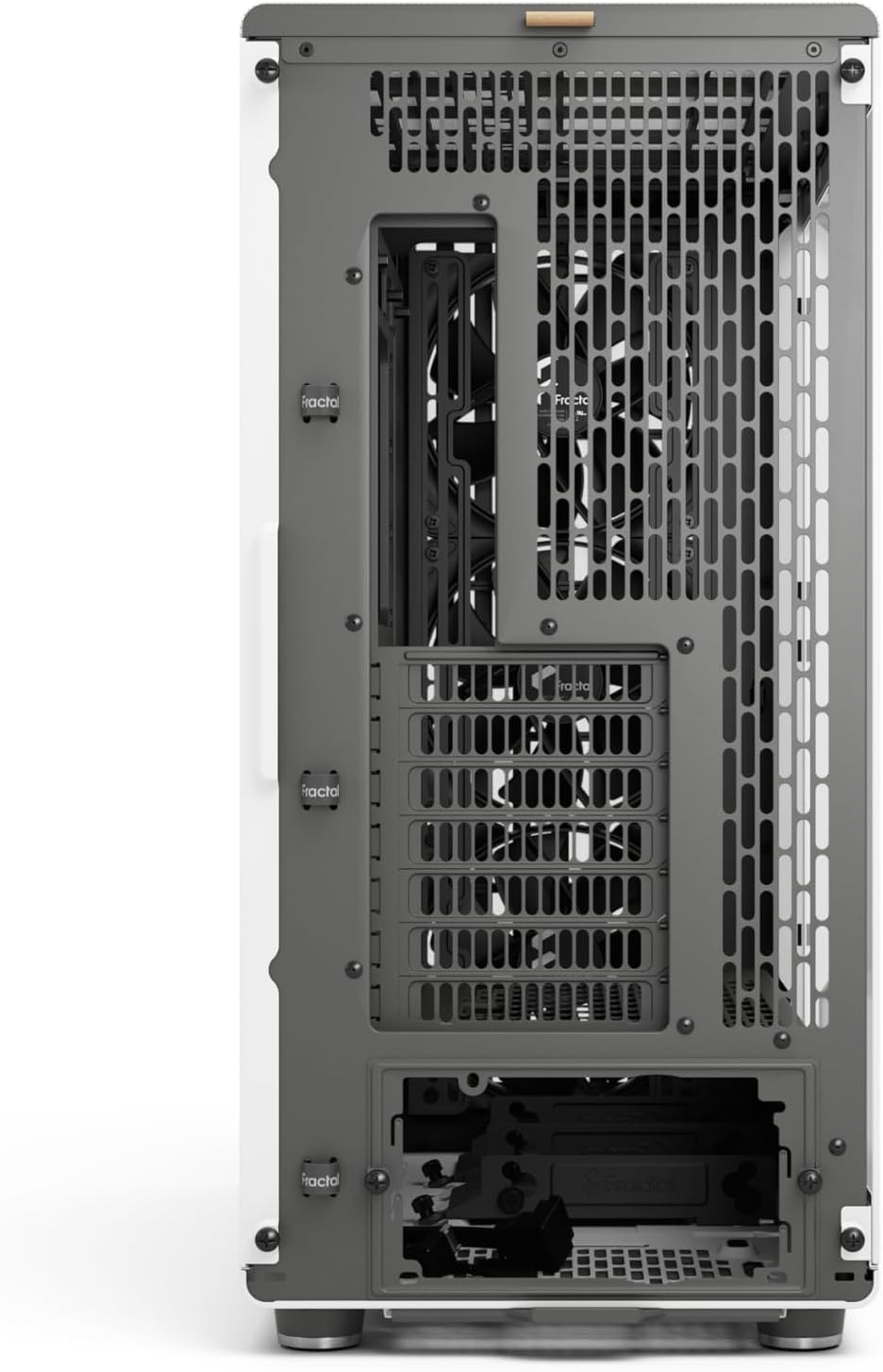 Fractal Design North XL RC Chalk White TG Clear - Reverse Connection Motherboard Compatible - Three 140mm Aspect PWM Fans Included- Type C USB - ATX Airflow Full Tower PC Gaming case