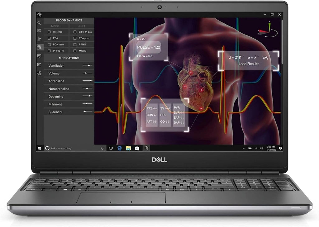 Dell Precision 7550 Workstation Laptop | 15.6' 1920x1080 FHD | Core i7-10850H - 512GB SSD Hard Drive - 32GB RAM - Nvidia Quadro T2000 | 6 cores @ 5.1 GHz - 4GB GDDR6 Win 11 Pro Silver (Renewed)