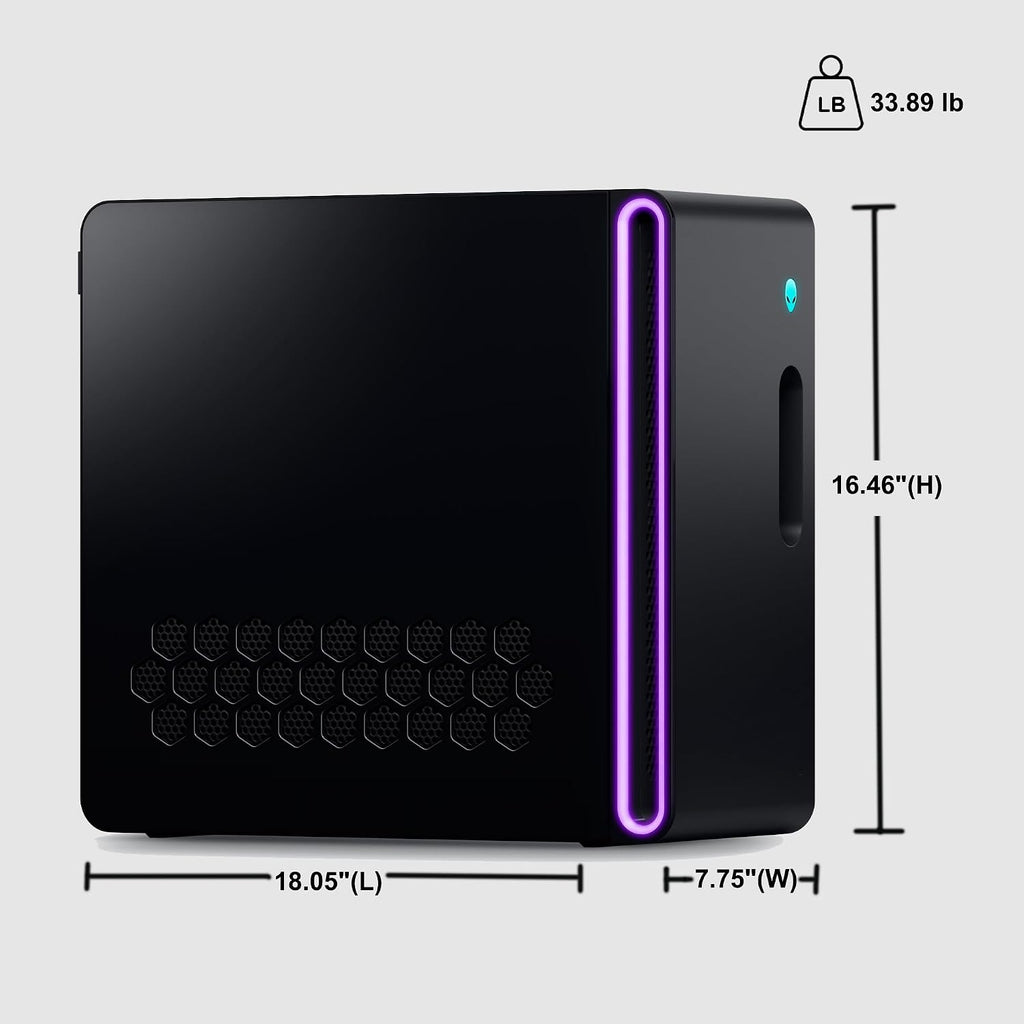 Dell Alienware Aurora ACT1250 Gaming Desktop Intel 20-core Ultra 7 Series 2 265F 32GB DDR5 8TB SSD GeForce RTX 5080 16GB GDDR7 DLSS4 (Up to 1801 Tops) WiFi7 1000W PSU for Gaming AI PC Win11Pro
