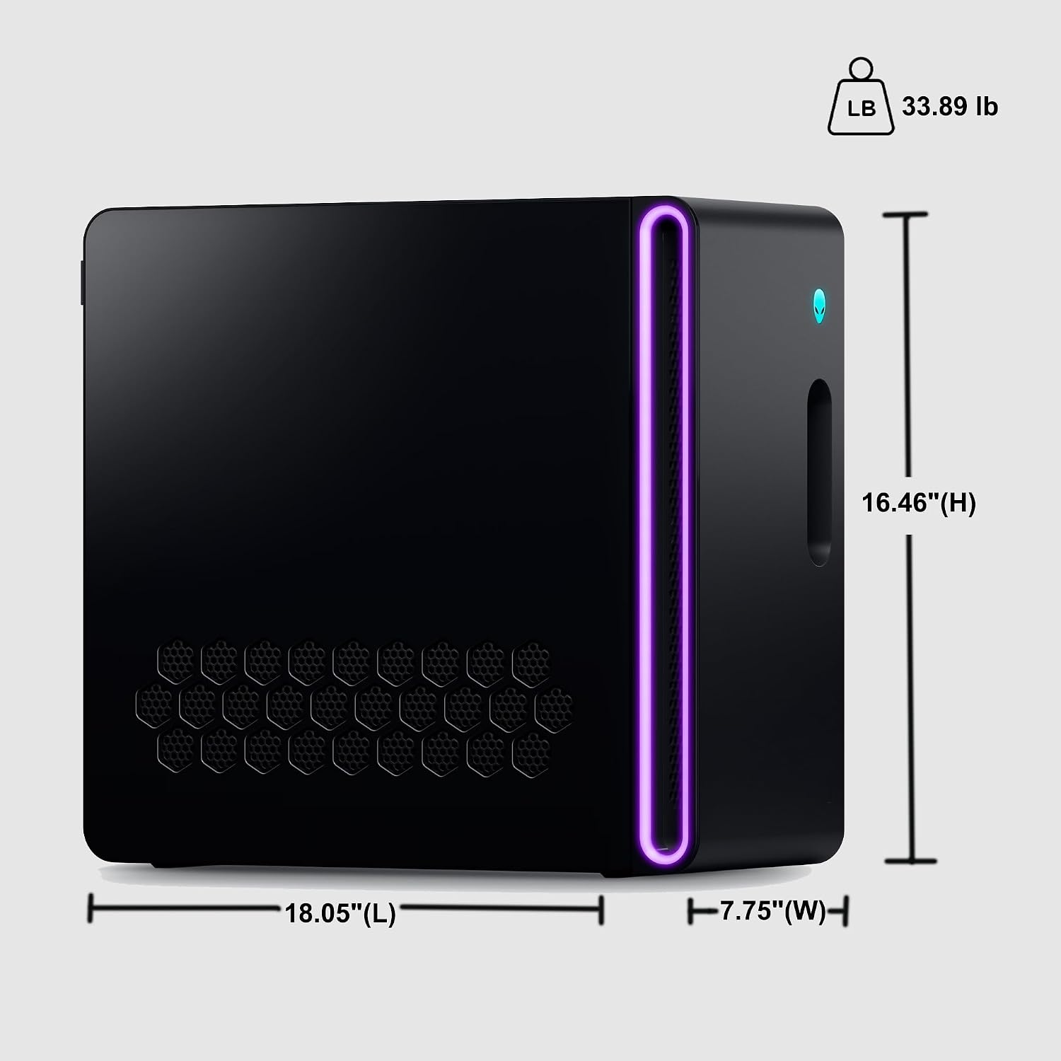 Dell Alienware Aurora ACT1250 Gaming Desktop Intel 20-core Ultra 7 Series 2 265F 32GB DDR5 8TB SSD GeForce RTX 5080 16GB GDDR7 DLSS4 (Up to 1801 Tops) WiFi7 1000W PSU for Gaming AI PC Win11Pro