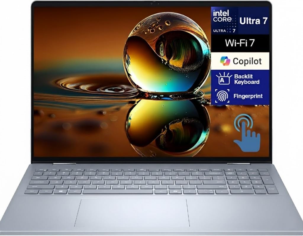 Dell 16 Plus AI Business 2-in-1 Laptop 16.0' Touch WQXGA Display (Intel Ultra 7-256V(>i9-13900H), 16GB LPDDR5X, 4TB SSD, Intel Arc 140V, Fingerprint, Bluetooth 5.4, Backlit KB, Wi-Fi 7, Win11P)