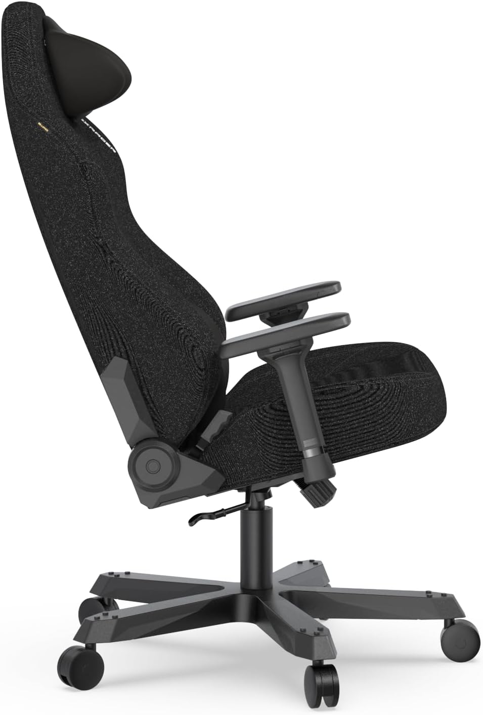 DXRacer Tank XXL Ergonomic Video Gaming Chair for Adults, Office Reclining Computer Chair with Magnetic Head Pillow and Lumbar Support, Racing Style Height Adjustable (Woven Fabric, Black)