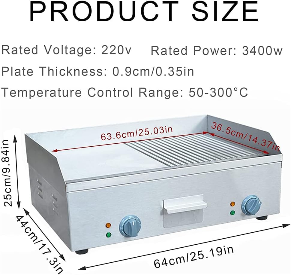 Commercial Table Type Electric Grill Oven, Table Top Baking Tray, and Iron Plate Braising Hand Grab Pancake Machine for Frying Beef Steak and Iron Plate Squid