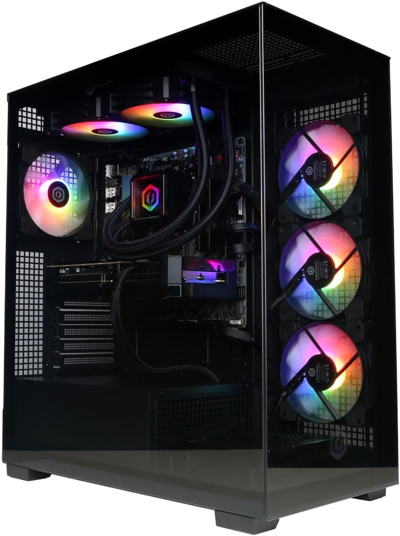CyberPowerPC Gamer Xtreme Gaming PC, AMD Ryzen 9 9900X 4.4GHz, GeForce RTX 5070 12GB, 32GB DDR5, 1TB PCIe 4.0 SSD, WiFi Ready & Windows 11 Home (GXiVR8080A41)