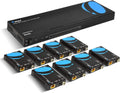 OREI 4K 1x8 HDMI Extender Splitter, Multiple Over Single Cable CAT6/7 4K@60Hz 4:4:4 HDCP 2.2 with IR Remote EDID Management - Up to 115 Ft - Loop Out - Low Latency - Full Support