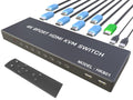 KVM Switch HDMI 8 Port - HDMI Switch with Remote- USB Switch Selector for 8 Computers Share Keyboard Mouse Printer,Flash Drive,HD Monitor, Support 4K@60Hz, 8 KVM Cables 1 Remote Included