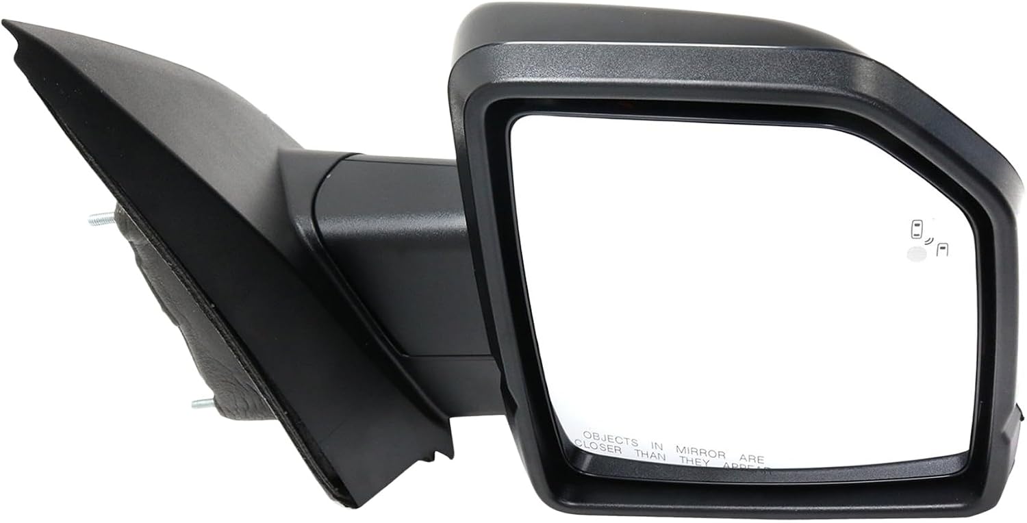 Kool Vue Passenger Side Mirror For Ford F-150 2015-2020 Power Heated Fold Signal Light, Blind Spot Mirrors, Memory Puddle Lamp, Paintable
