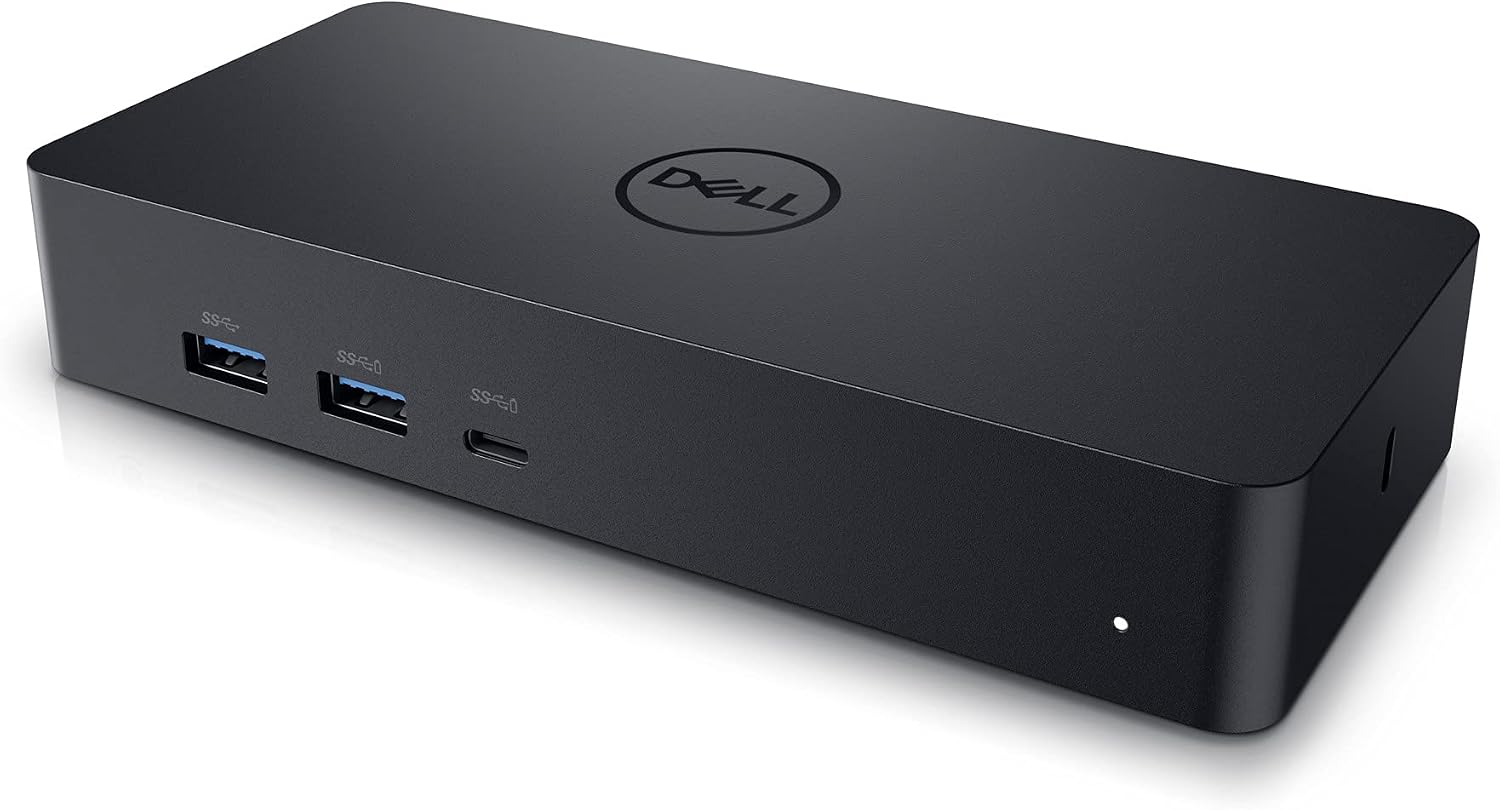 Dell Universal Dock - D6000S, Equipped with USB-C/USB-A PowerShare Options, Connect Upto Three 4K Displays, LED Indicator, Black