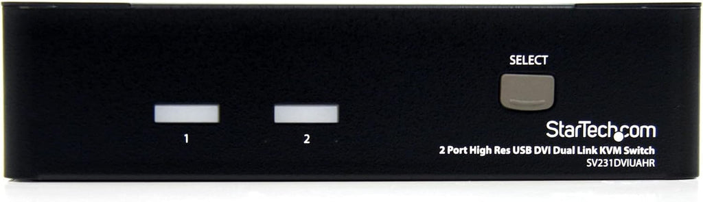 StarTech.com 2 Port DVI KVM Switch - USB DVI Dual Link - Hot-key & Audio Support - 2560x1600 @ 60Hz KVM Switch - KVM Video Switch (SV231DVIUAHR)