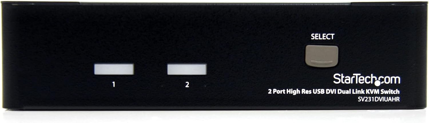 StarTech.com 2 Port DVI KVM Switch - USB DVI Dual Link - Hot-key & Audio Support - 2560x1600 @ 60Hz KVM Switch - KVM Video Switch (SV231DVIUAHR)