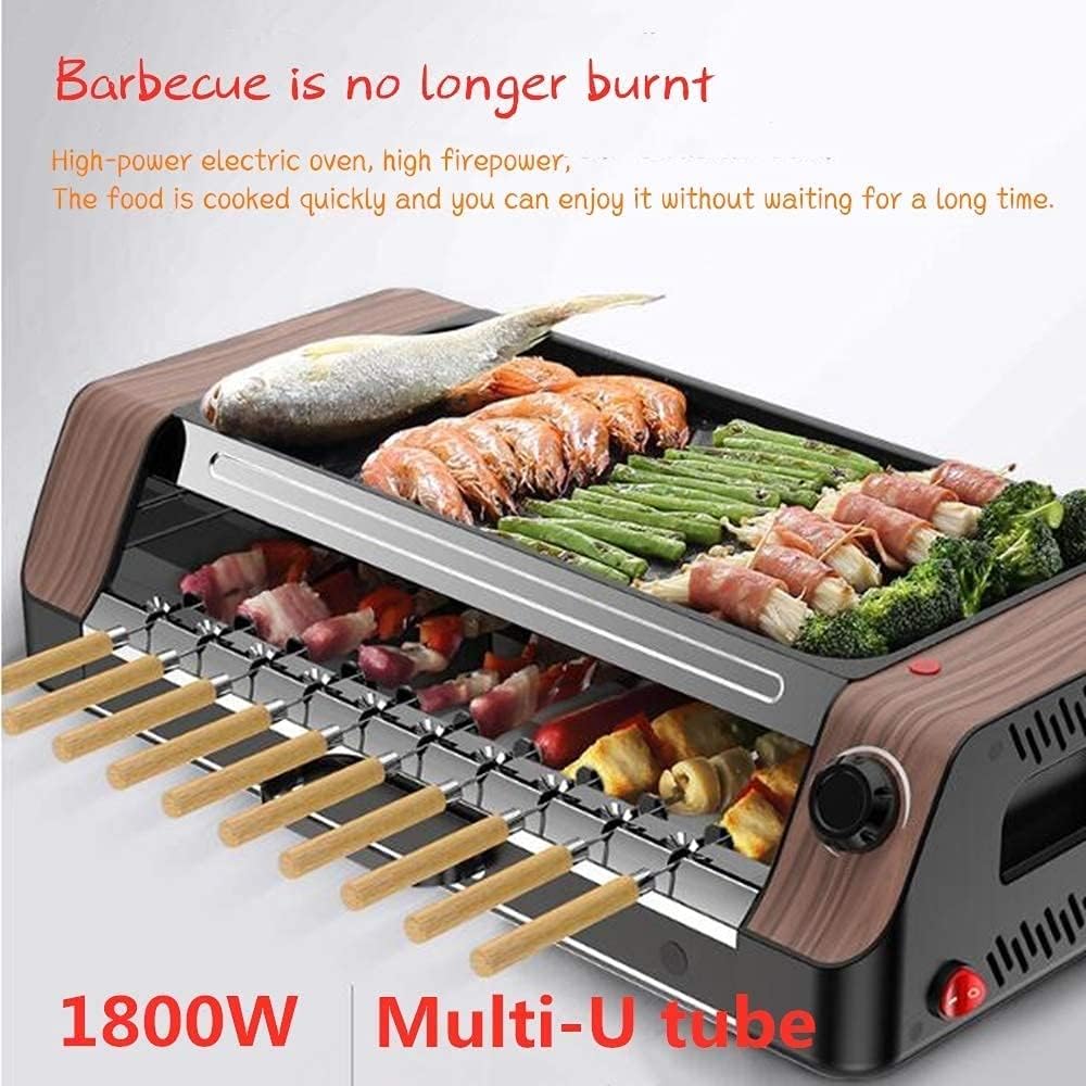 Barbecue Grill Indoor Smoke-Less Grill Electric Smokeless Indoor Grill Adjustable Temperature ControlSuitable for Party/Home